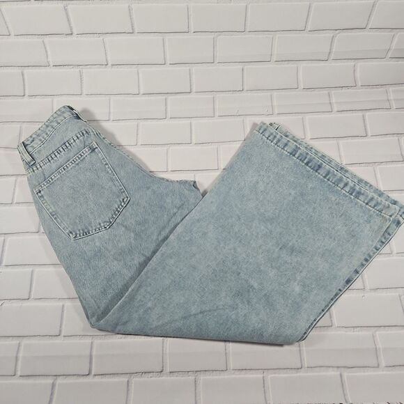 Fashion Casual XS High-Waisted Wide Leg - Women's Denim Jeans with Pockets - Picture 1 of 9